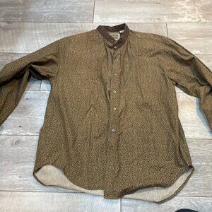 VTG Frontier Classics Pattern Band Collar Shirt Adult XL